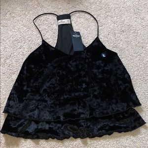 Black Velvet Hollister Tiered Tank